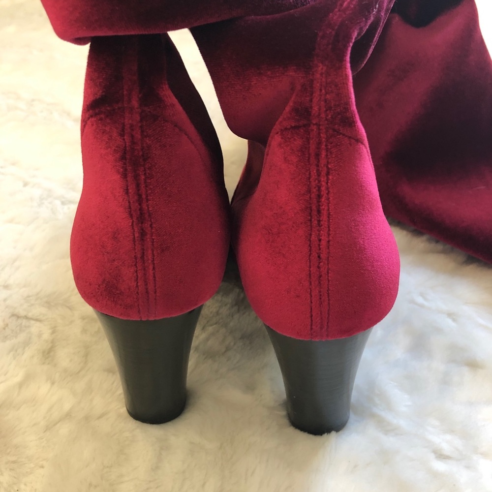 NEW Stuart Weitzman Velvet Over the Knee Boots - Picture 5 of 6